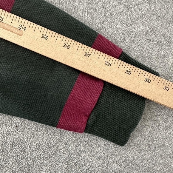 Vtg Striped Rugby Shirt Mens Large Green‎ Ivy League Preppy Cambridge Classics - Picture 7 of 10